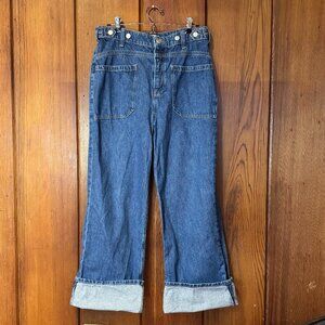 Free People Palmer Cuffed Wide Leg Jeans | We The Free | Size 29